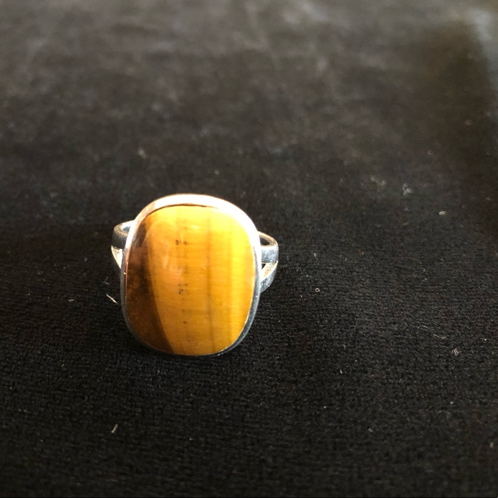 Tiger eye Sterling silver ring.